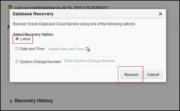 「Backup Now」ダイアログ・ボックス