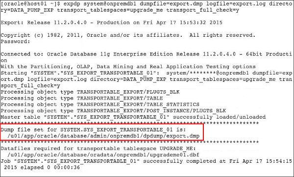 11gR2オンプレミス・データベースの12c Cloud (DBaaS)へのアップグレード