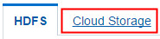 「Data Stores」ページ - 「HDFS and Cloud Storage」タブ