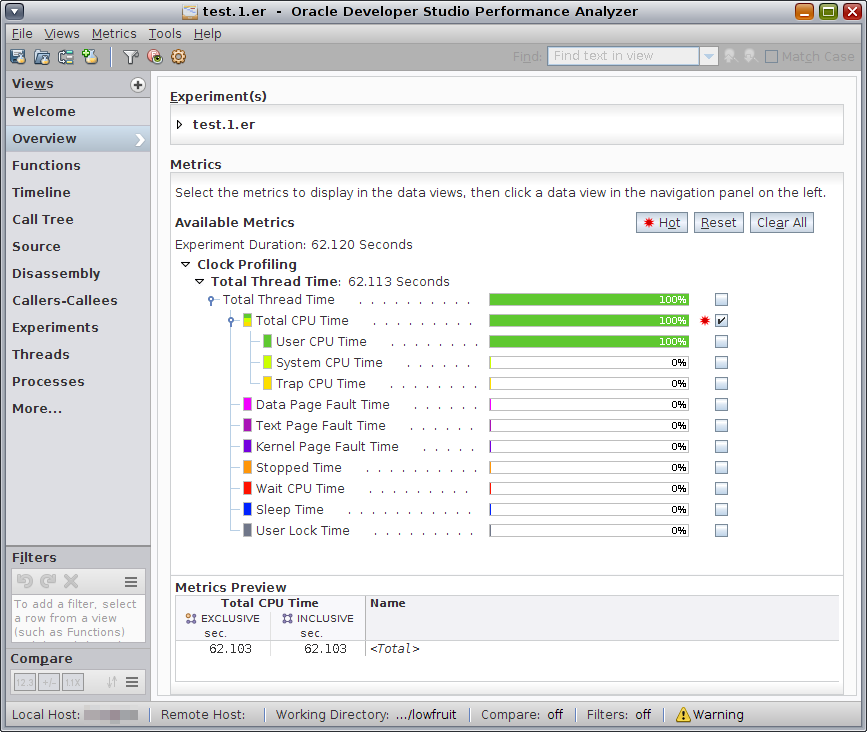 image:Overview screen showing metrics