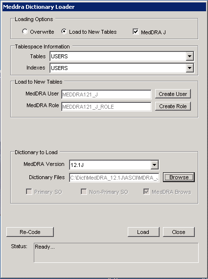 Surrounding text describes MedDRAJLoad.gif.