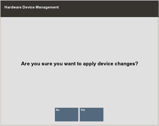 Confirm Apply Device Changes