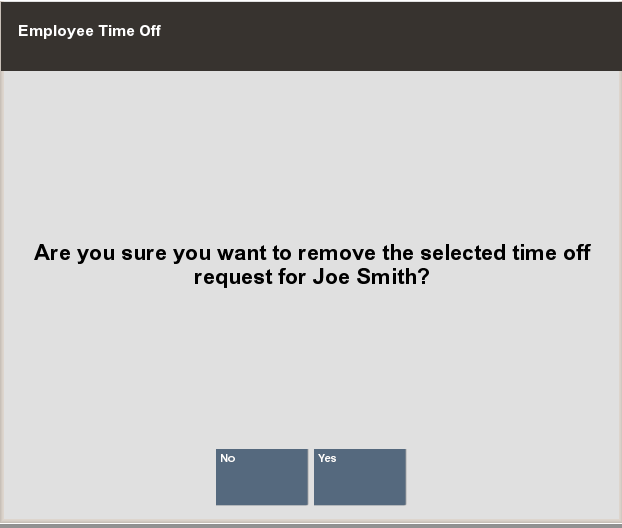 Confirm Employee Time Off Prompt
