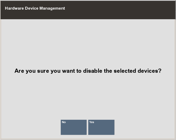 Confirm Disable Device