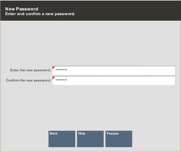 New Employee Password and Confirmation Prompt