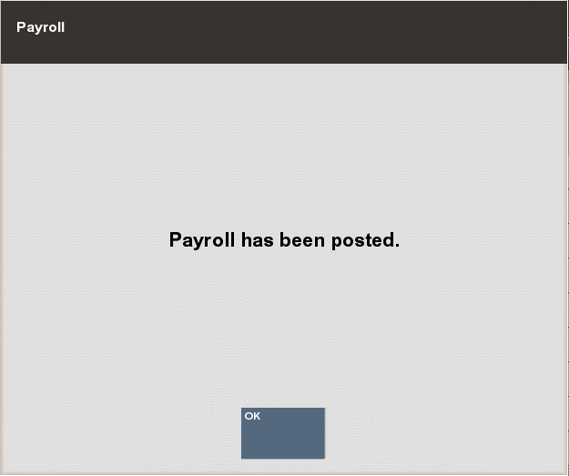 Payroll Posted Message