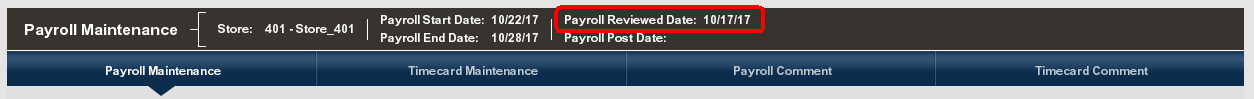 Payroll Reviewed Timestamp