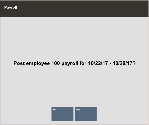Post Employee Payroll Record Confirmation