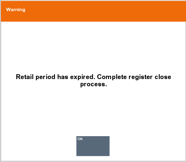 Retail Period Expired
