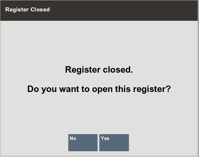 Register Open Prompt
