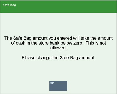 Safe Bag Amount Validation