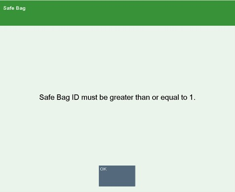 Safe Bag greater one prompt