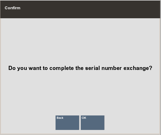 Complete Serial Number Exchange Prompt