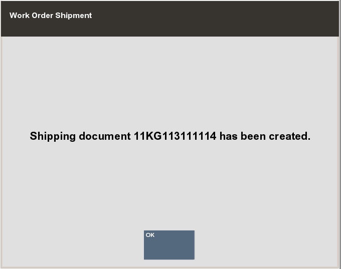 Shipping Document Created Prompt