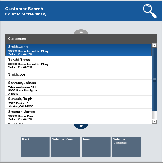 Customer Search Multiple Results