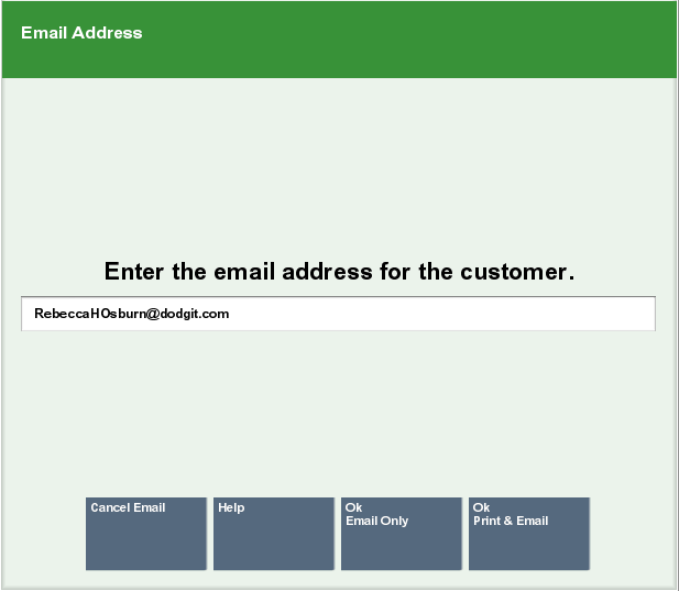 Email Address Form