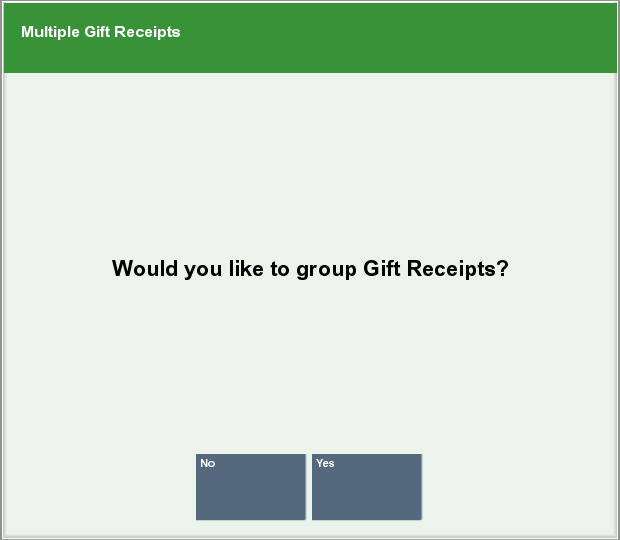Multiple Gift Items - Group Receipts Prompt