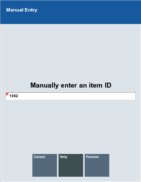 Purchase Items Manual Entry