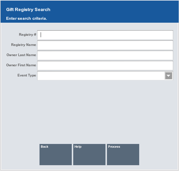 Gift Registry Search