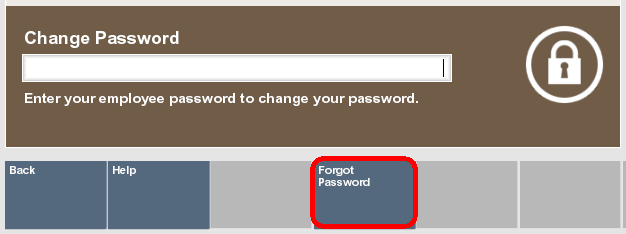 Forgot Password Menu Option