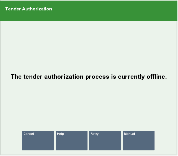 Tender Authorization Offline Prompt