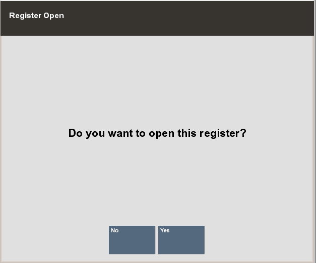 Open Register Prompt