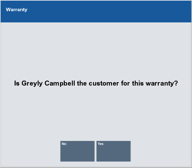Warranty Current Customer Prompt