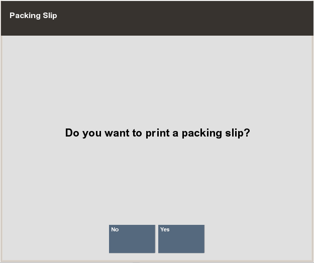 Print Packing List Prompt
