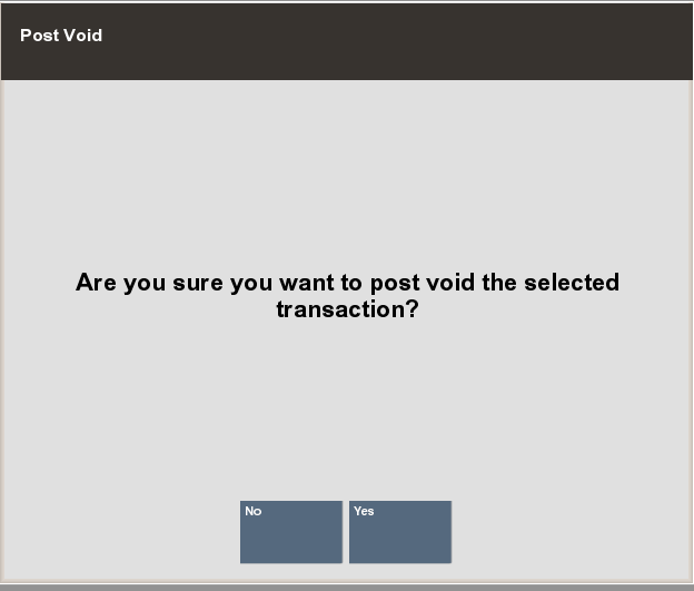 Confirm Post Void Prompt