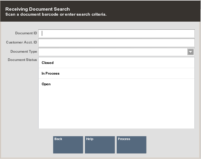 Document Search Form