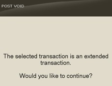 Post Void - Extended Transaction Prompt