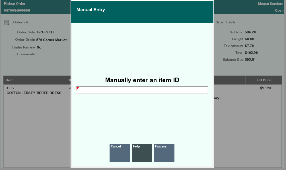 Manual Entry