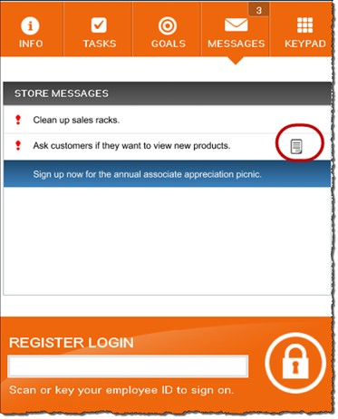 Register Store Message with URL attachment