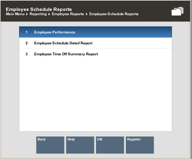 Schedule Reports List