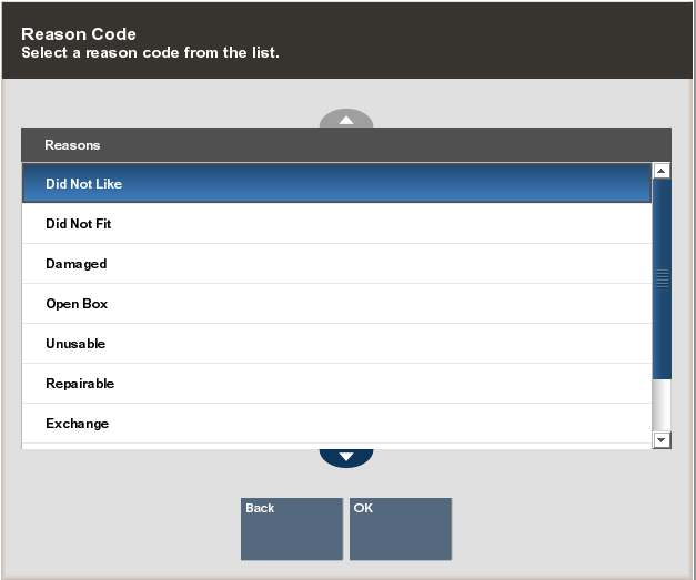 Serial Number Exchange - Reason Codes