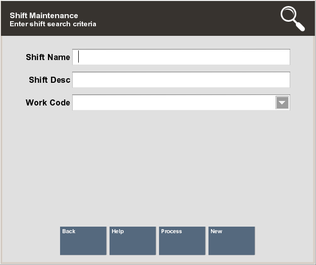 Shift Maintenance Form