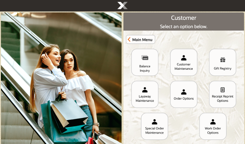 Mobile Tablet Customer Menu