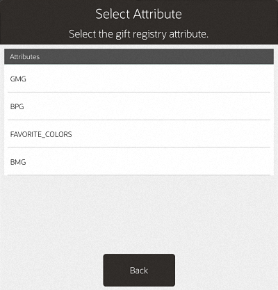 Select Attribute List