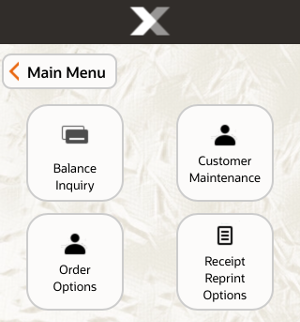 Mobile Handheld Customer Menu