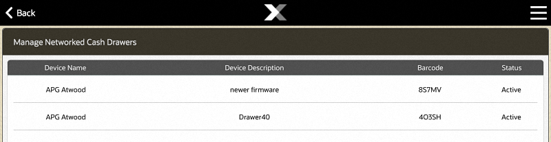 Manage Networked Cash Drawers - Active Status