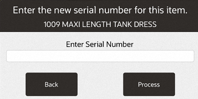 Mobile POS New Serial Number Prompt