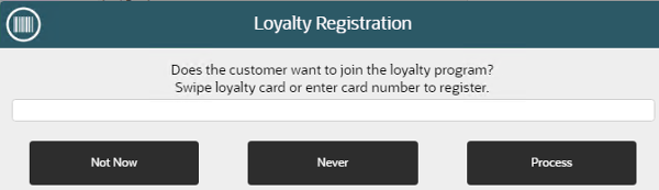 Mobile Tablet - Loyalty Registration
