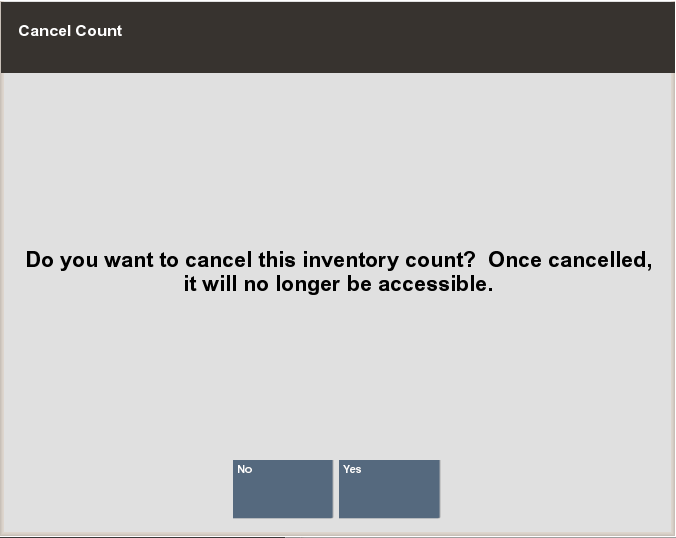 Cancel Count Prompt