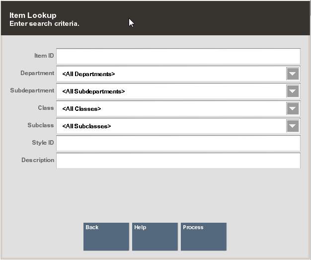 Item Lookup Form