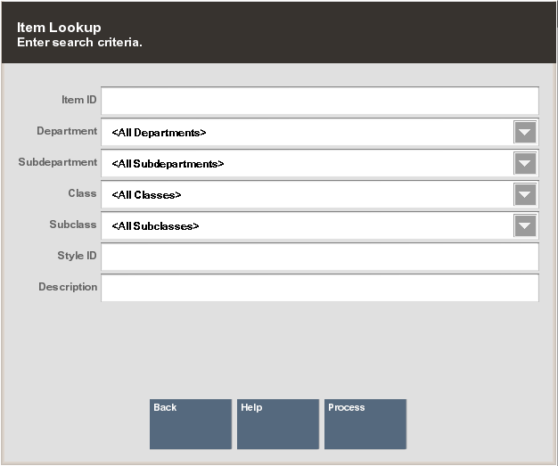 Item Lookup Form
