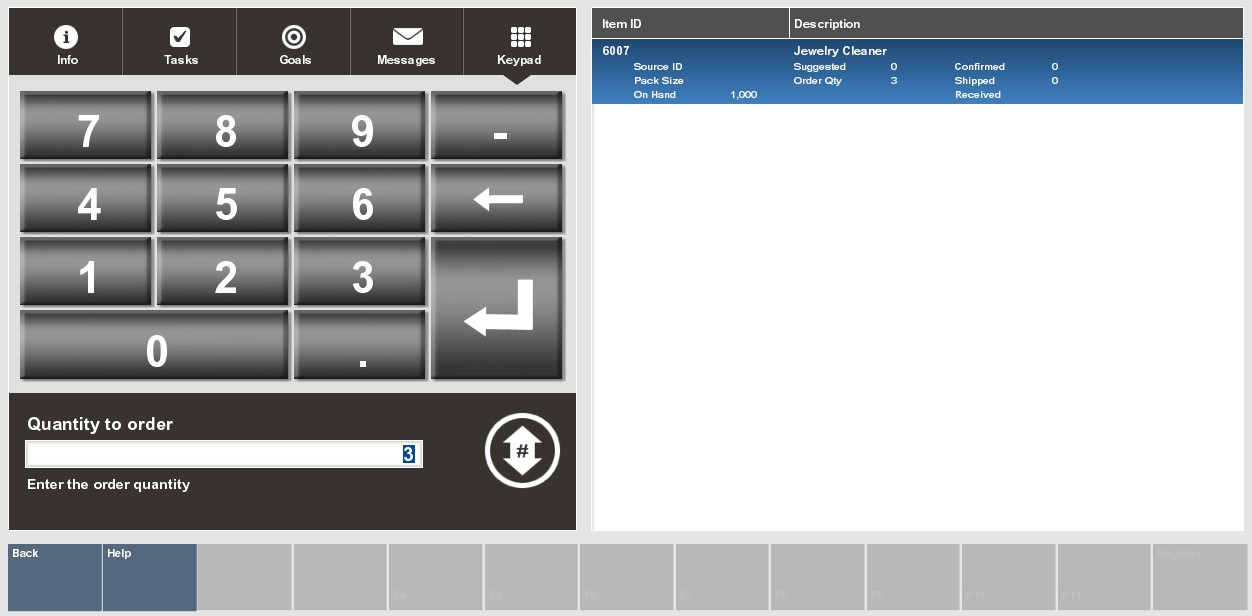 Quantity to Order Field