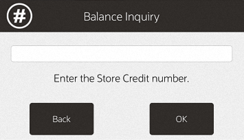 Store Credit Number Prompt