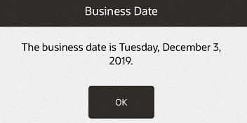 Confirm Business Date