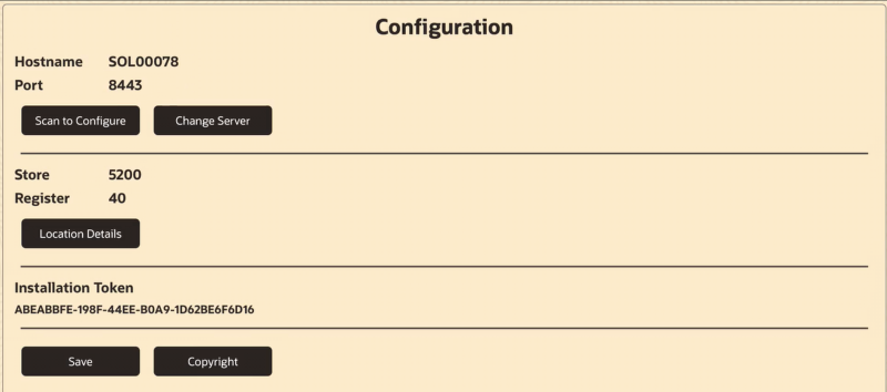 Configuration Screen