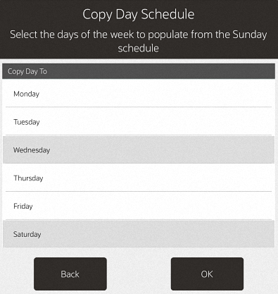 Copy Day Schedule Form